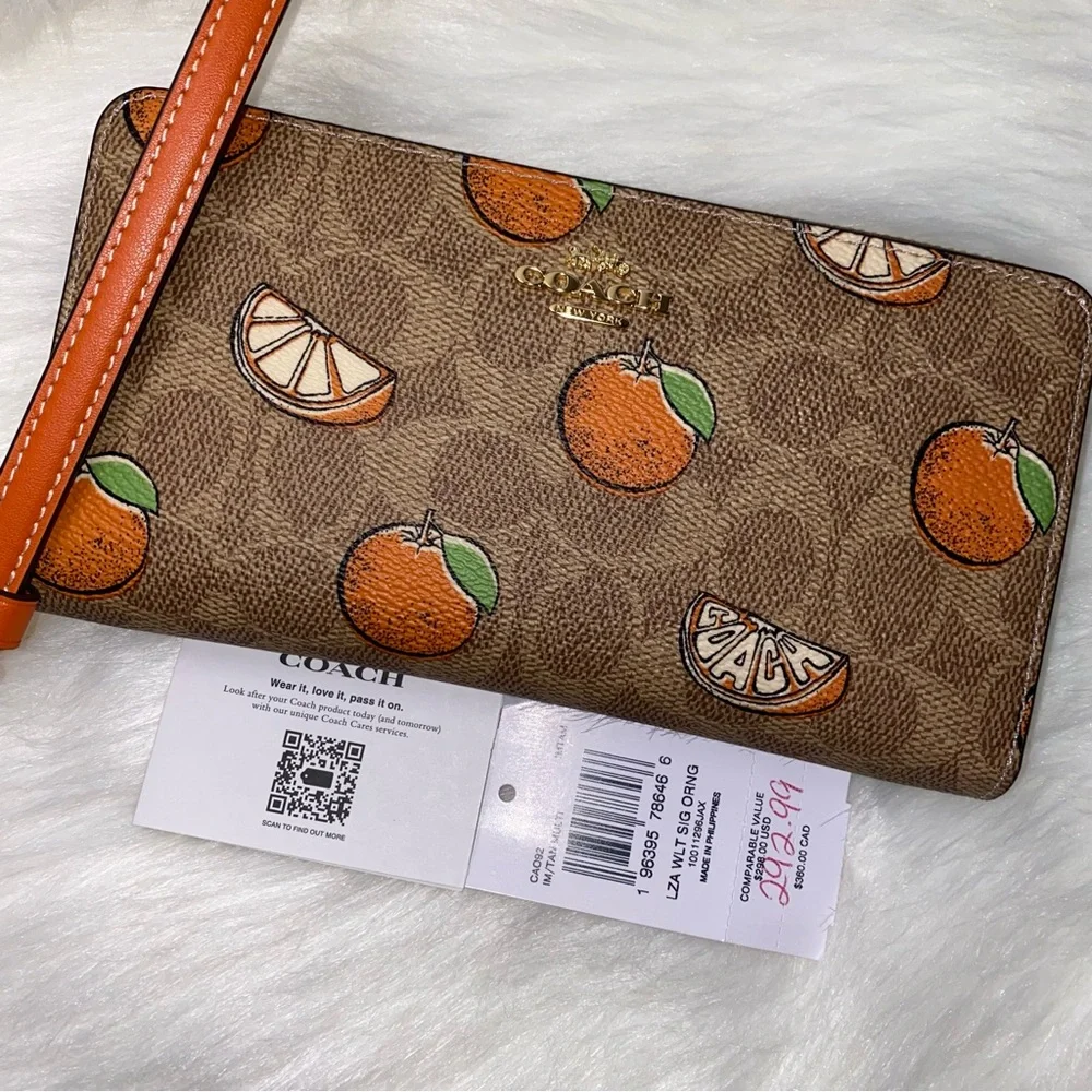 Coach signature with orange print
Accordion wallet New - Picture 4 of 9